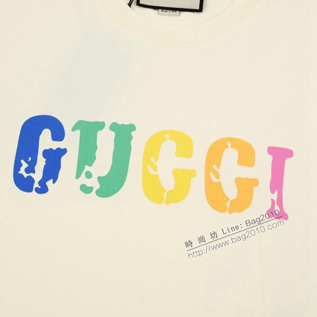 Gucci古奇專櫃古馳2023SS新款印花T恤 男女同款 tzy2700